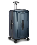 Ultimax II 26 inch polycarbonate spinner luggage in matte navy with TSA lock and durable hardshell design for travel by Travelers Choice.