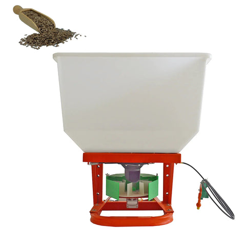 Tow Behind Front Mount Broadcast Spreader For ATV Or Tractor 265Lb Capacity 12 Volt Electric Fertilizer Spreader with hopper