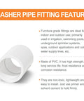 One Half Inch PVC Coupling For Home Or Industrial Use Built For DIY Projects Furniture Grade Pipe Socket Fittings PVC Pipe Connector