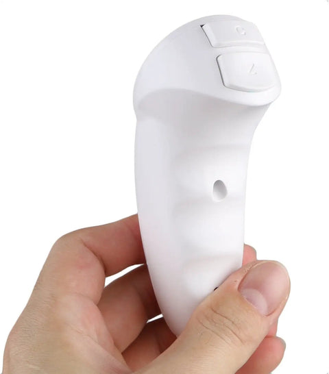 2 Pack Nunchuk Controller Replacement For Nintendo Wii And Wii U White held by hand for right or left hand use