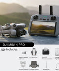 Pro Edition Mini 4 Pro Quadcopter Drone With RC 2 Controller, 4K Ultra HD Video, ultra slim, accessories included