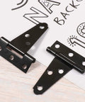 Two Pack 2 Inch T Shape Rustproof Iron Light Duty Shed Hinge Strap Door Hinge For Cabinets