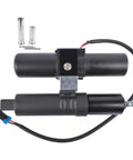 Hydraulic Angle System Actuator For Polaris Ranger XP 1000 And Glacier Pro HD Snowplow with mounting hardware and wiring.