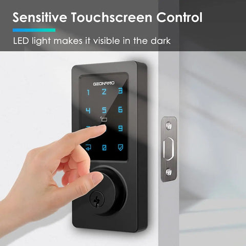 Smart Keyless Door Lock With Bluetooth App Control, Four Unlock Options Including Keypad, IC Card, No Fuss Traditional Keys