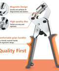 Heavy Duty Manual Grommet Press Kit With 500 Metal Eyelets For Fabric Tarps Banners And Curtains Easy Grip Comfort Handle
