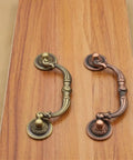 Two Pack Retro Drop Pendant Drawer Pulls Cabinet Handles Antique Style With Vintage Vibe Knobs And 9.6cm Hole Spacing