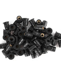 Heavy Duty M5 Rubber Nuts Featuring Brass Captive Cores For Motorcycle And Atv Windscreen Bolt Up Job in a pile