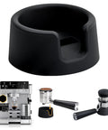 Black Rock Solid Tamper Base For Luxe Cafe Espresso Makers Japanese Silicone LSR Molded For No Wobble Stable Tamping, espresso setup