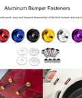 Universal Car Bumper Quick Release Fastener Kit For Front And Rear Bumpers Black With Six O Rings installed on vehicle