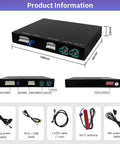 Wireless CarPlay Android Auto Retrofit Kit For BMW Mini Cooper NBT System 2014 To 2018 Upgrade To Factory Screen With Plug And Play Interface MirrorLink And Reverse Camera components including cables and module, measured dimensions visible.