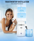 Zero Sweat 1.1 Gallon Water Distiller Smooth Countertop Pure Water Maker Featuring 750W Fast Processing And Totally Chemical Free Hydration making pure water.