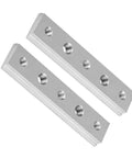 Two Pack 100mm Aluminum T Slot Miter Track Jigs For Power Tools, Universal 30 45 Degree Sliding Block With M6 And M8 Holes