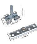 24mm Wheel Dia Steel Rail Hanging Trolley Wheel Sliding Track Roller With 90kg Load Bearing And Nuts H4 3 Adjustable