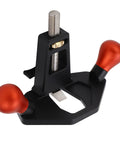Precision Woodworking Router Plane And Hand Planer featuring CNC machined aluminum build with brass depth stop and red grips.