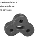 High Performance 11mm Triple Hole Muffler Exhaust Hanger Rubber Bushing Mount Bracket For Land Rover Xf And Xj Models Fits 2008 To 2018 Black Replacement Kit, abrasion resistant rubber