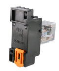 Six Pack AC 110V And 120V 4PDT DIN Rail Power Relay With Socket Set, 14 Terminals, 35mm Mount, Red Indicator, Plastic Shell