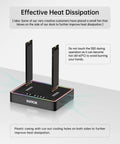 Dual Bay M.2 SSD Cloner Docking Station Offering 20Gbps Offline Duplication For Nvme To Nvme And Sata Drives With One Button Operation showcasing effective heat dissipation design.
