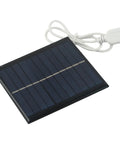 Rugged 5W USB Solar Panel With Monocrystalline Silicon Portable Charger For 3.7V-5V Batteries, close-up with cable