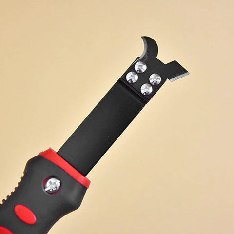 Gypsum Board Cutter With Rubber Handle And 55 Manganese Steel Blade For Fast Clean Cuts On Gypsum Cement Board Acrylic And Plexiglass Plates For Pro DIYers close-up blade and rubber grip