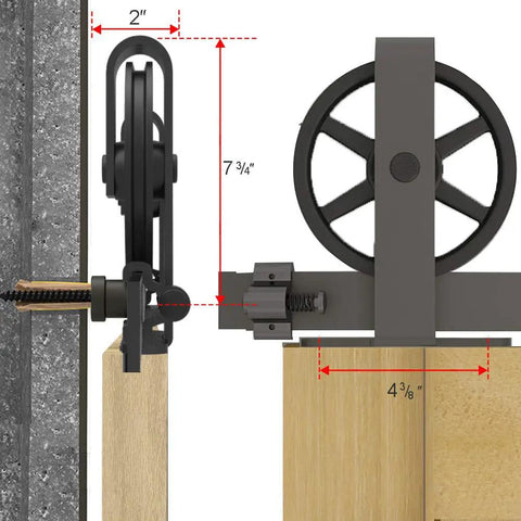 Heavy Duty 120 Inch Sliding Barn Door Hardware Track Kit With Tough Steel Build And Silky Smooth Wheels For Single Room Divider Farmhouse Garage DIY Project
