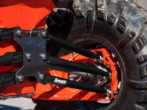 Heavy Duty Round Tube Rear Radius Arms Kit For Can Am Maverick X3 72 Inch Turbo RC MR RS MAX Complete 6 Rod Kit Black