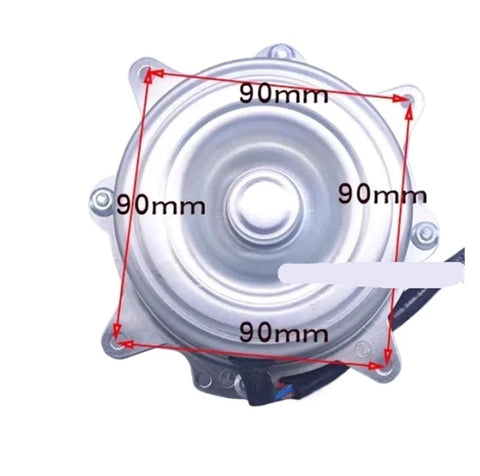 Super Durable Fan Motor YDK 35 6AH top view with 90mm dimensions for heavy duty home and industrial usage.