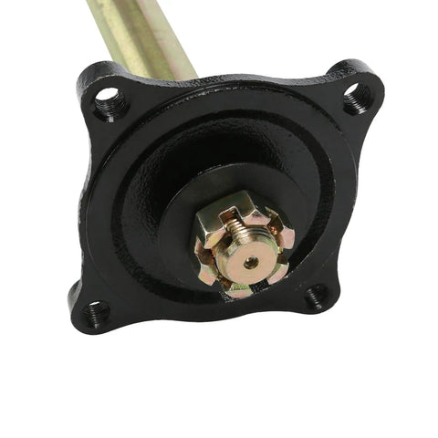 Close-up of 4-stud wheel hub from 32 Inch Rear Axle Complete Kit For ATV Go Kart Quad Buggy with Foot Brake and Chain Sprocket