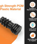 DIY Ready 1/2 Inch Drip Irrigation End Cap Kit With 15 Barbed End Plugs For 1/2 Inch Tubing 13mm ID Barbed Connectors