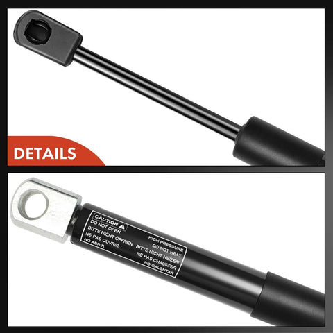 Close-up of Top Tier Rear Center Luggage Lid Lift Supports For Can Am Spyder Rt Rts Roadster 2010 Through 2018 heavy duty gas spring shock strut.