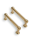 10 Pack 3-Inch Solid Zinc Alloy Cabinet Handles Brushed Gold Finish With Satin Brass Accents Heavy Duty Drawer Pulls For Cabinets And Cupboards