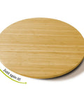 20 Inch Extra Large Bamboo Lazy Susan Turntable Round Rotating Serving Tray For Kitchen And Dining Tables Ideal For Parties Eco Friendly Solid Bamboo Construction With Smooth Spin And Durable Heavy Duty Support