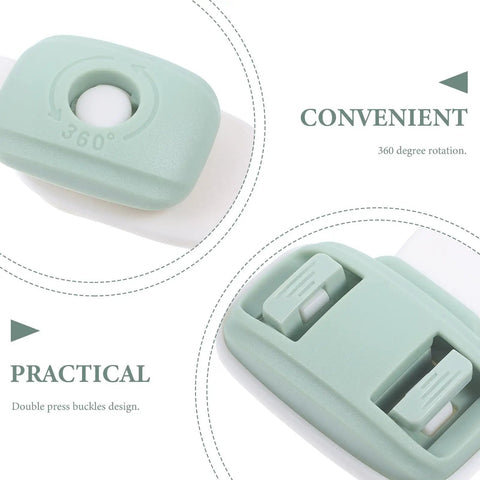 Close-up of Kid Safe Cabinet Door and Drawer Latches with Double Press Buckle Design Abs Material