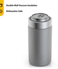 Craft 16 Oz Can And Bottle Cooler With Double Wall Insulation Sweat Proof Stainless Steel Coozie Keeps Drinks Cold Matte Graphite