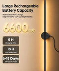 Battery Operated Wall Sconce Set of 2, 3000K & 9RGB Wireless Wall Light with a large 6600mAh battery capacity