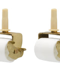 2-1/8-Inch White Bed Rollers with Side Brake, 2-Pack for Furniture Moving, shown with stem mount and plastic socket
