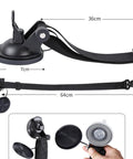 Heavy Duty Suction Cup Hook Anchor For Camping And Tents Easy To Install Multifunctional Tent Accessory Car Tent Suction Cup Holds Up To 10 Kg On Smooth Surfaces Ideal For Awnings And Hanging Items Durable And Reliable shown with strap and dimensions.