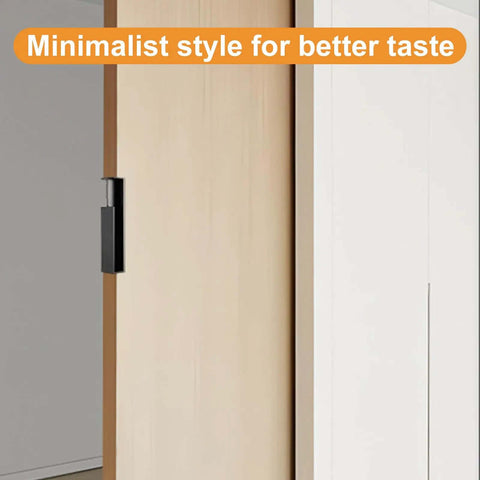 Pocket Door Edge Pull With Hidden Handle For Sliding Doors Recessed Flush Pull Hardware Easy Grip Aluminum Alloy