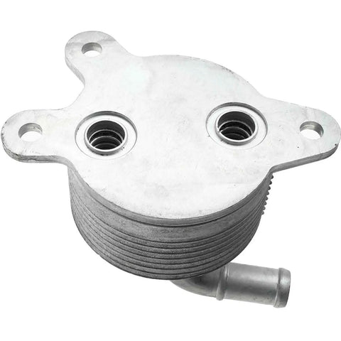 Premium Aluminum Transmission Oil Cooler With 8 Cooling Rows For Mazda 3 And CX-5 Models 2.0L Engines From 2012 To 2014 Keeps Your Ride Fresh And Running Smooth Like A Dream On Any Day silver aluminum cooler with mounting holes