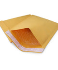 Gold Kraft Paper Bubble Padded Envelopes Mailers 9.5X14.5 self seal bubble lined opened with padding visible