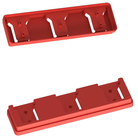 Three Slot 18V Battery Holder Mount For Workshop Garage Van Shelf And Toolbox Organization Keeps 18V Batteries Ready To Grab Neatly