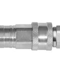 Hydraulic quick-connect coupler, 1/4-in ISO 5675 Pioneer-style, with 1/4-in NPT thread, metal