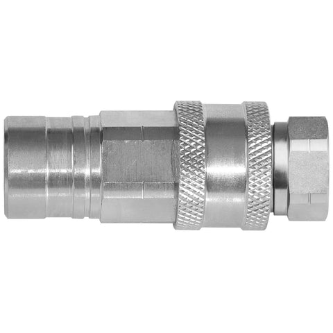 Hydraulic quick-connect coupler, 1/4-in ISO 5675 Pioneer-style, with 1/4-in NPT thread, metal