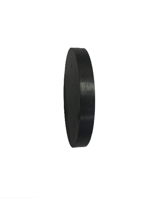 Side view of Large 3.025 Inch Diameter Ceramic Ferrite Disk Magnet 2 Pack Grade 8 Heavy Duty Workhorse