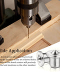 48 Piece Metal Dowel Center Pins Set For Pro Grade Woodworking With Four Sizes One Quarter Inch Five Sixteenths Inch Three Eighths Inch And One Half Inch Chromed Finish Durable Rust Resistant Dowels For Accurate Alignment And Quick Project Setup showing wide application in woodworking drilling