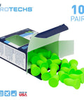 Multi Purpose Foam Ear Plugs With Case For Sleep Travel Work Concerts Shooting Snoring Studying And Loud Noise Reduction NRR 33 Green Made In USA 10 Pairs