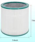 7.4 inch Filter Replacements For Tower Purifier Pure Cool Link TP01 TP02 TP03 AM11 BP01 with True HEPA Filter and Charcoal Layer