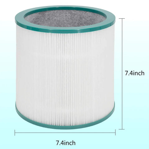 7.4 inch Filter Replacements For Tower Purifier Pure Cool Link TP01 TP02 TP03 AM11 BP01 with True HEPA Filter and Charcoal Layer