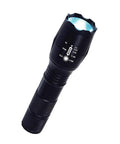Ultra Bright LED Flashlight With 5 Beam Modes, Adjustable Focus From Spotlight To Flood, black tactical emergency light