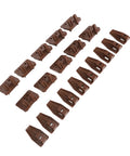 Center Mount Drawer Slides For Dressers And Cabinets, 10 Sets With Screws Included, Easy Install, Lightweight 150g, shown in brown plastic