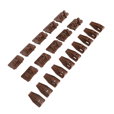 Center Mount Drawer Slides For Dressers And Cabinets, 10 Sets With Screws Included, Easy Install, Lightweight 150g, shown in brown plastic